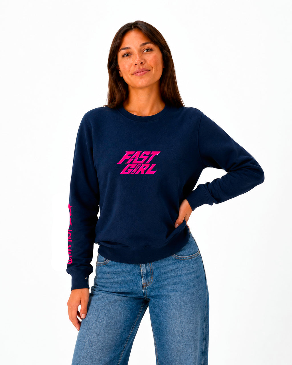 Sweat Col Rond "Fast Girl" Unisexe