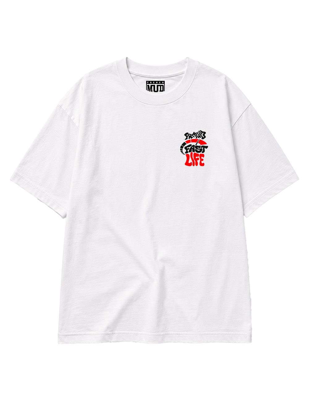 T-Shirt "Fast Live" Blanc Unisexe