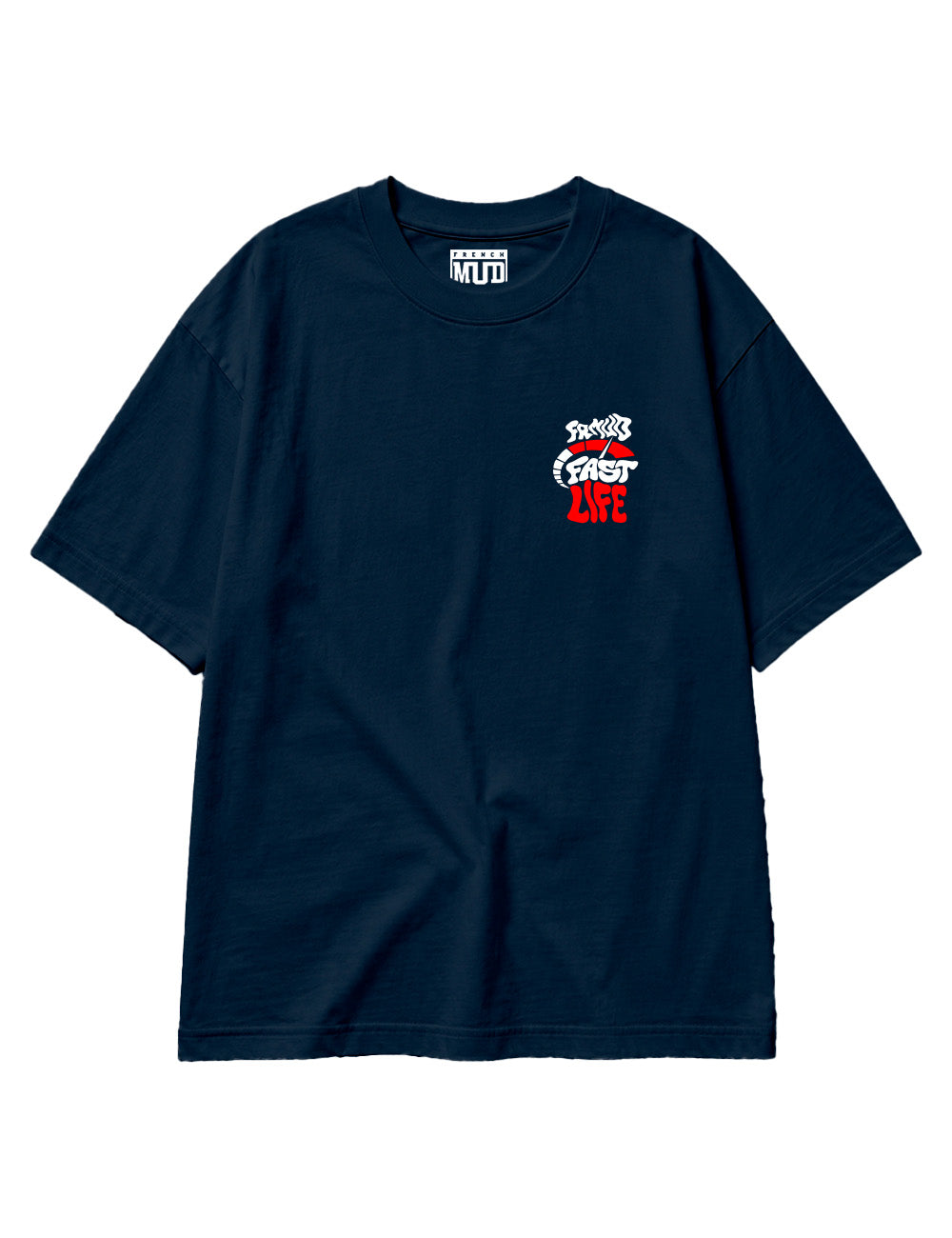 T-Shirt "Fast Live" Navy Unisexe