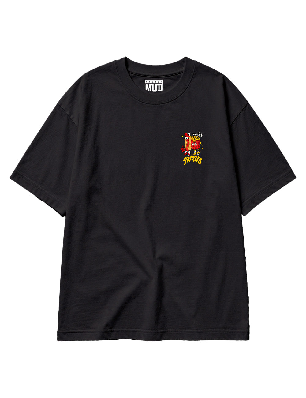 T-Shirt "Saucisse frites & motocross" Unisexe Foncé