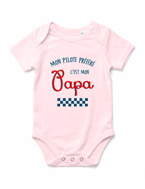 Body "Mon pilote préféré c'est mon papa" bébé