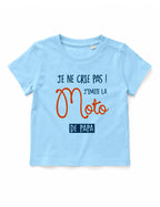 T-shirt bébé "Je ne crie pas j'imite la moto de papa"
