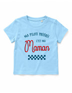T-shirt bébé "Ma pilote préférée c'est ma maman"