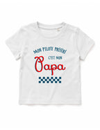 T-shirt bébé "Mon pilote préféré c'est mon papa"