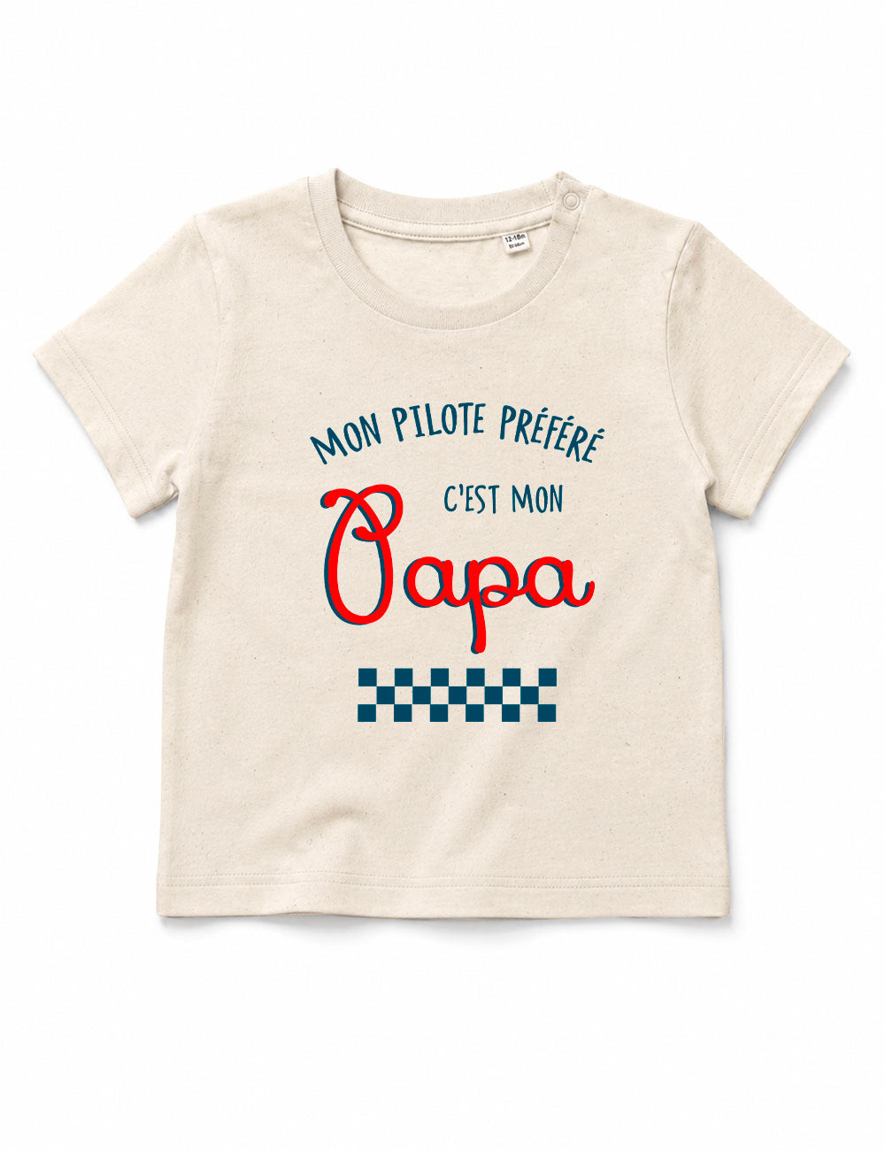 T-shirt bébé "Mon pilote préféré c'est mon papa"