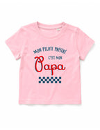 T-shirt bébé "Mon pilote préféré c'est mon papa"