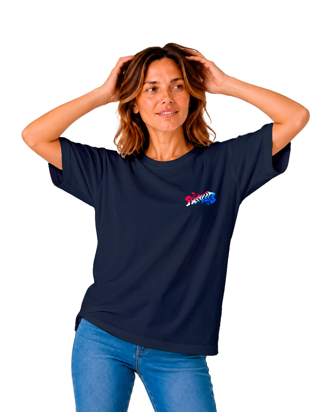 T-Shirt "Plaisir de souffrir" Navy Unisexe