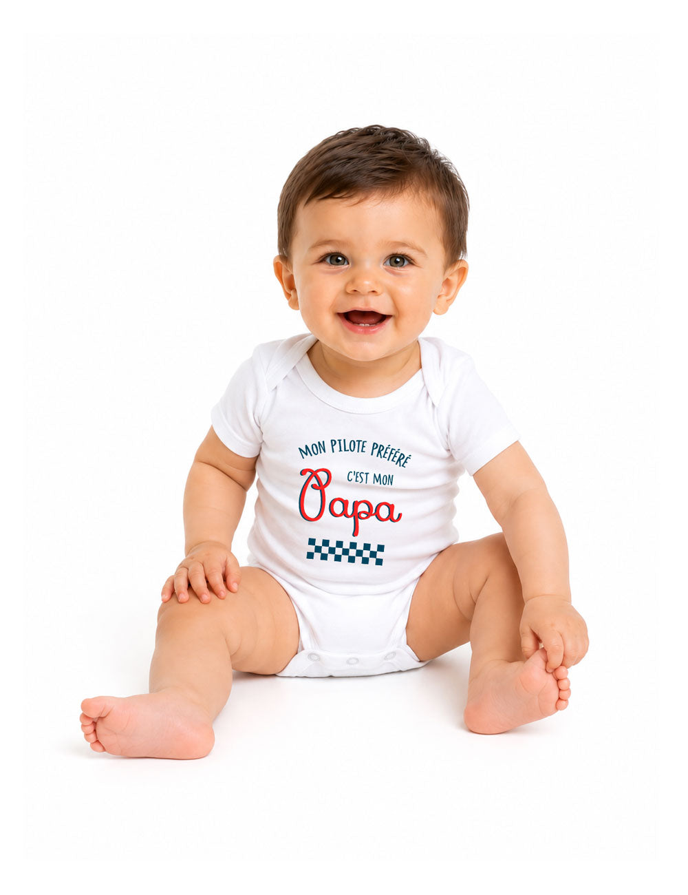 Body "Mon pilote préféré c'est mon papa" bébé