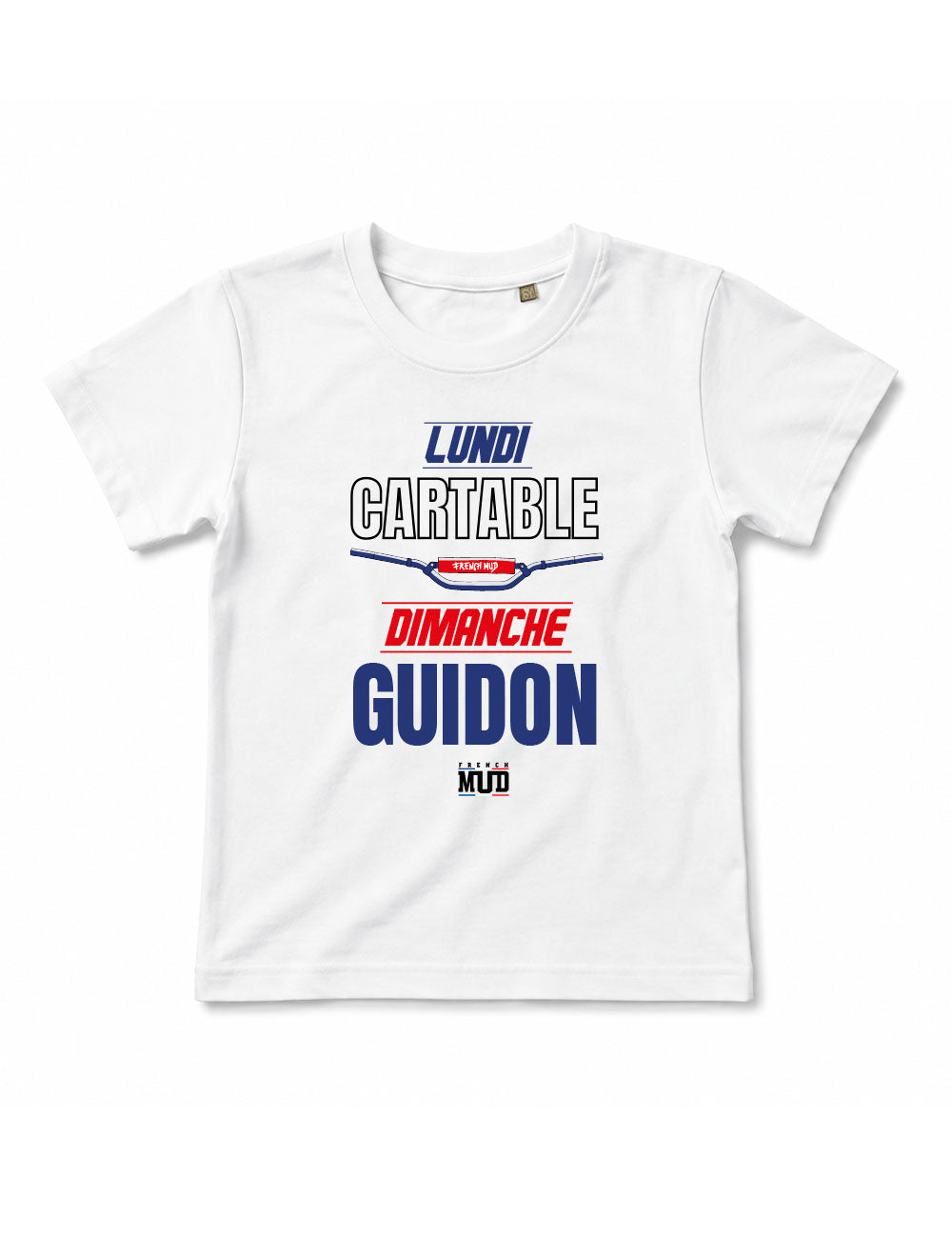 T-shirt "Lundi cartable, dimanche guidon" Enfant