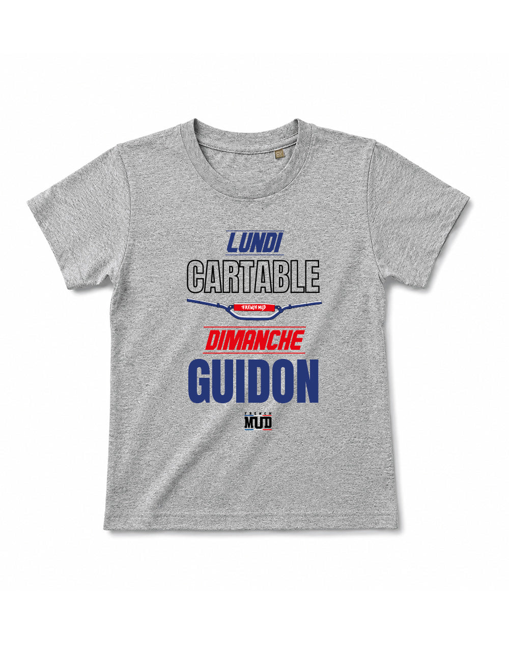 T-shirt "Lundi cartable, dimanche guidon" Enfant