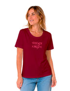 T-Shirt "X French-MUD X bordeaux" Femme