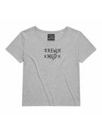 T-Shirt "X French-MUD X Gris chiné" Femme