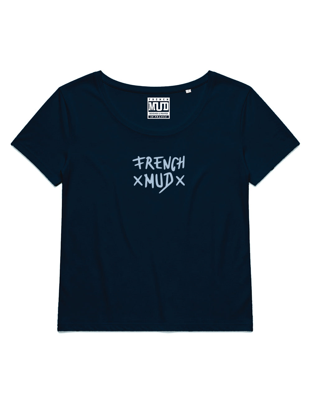 T-Shirt "X French-MUD X Navy" Femme