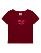 T-Shirt "X French-MUD X bordeaux" Femme
