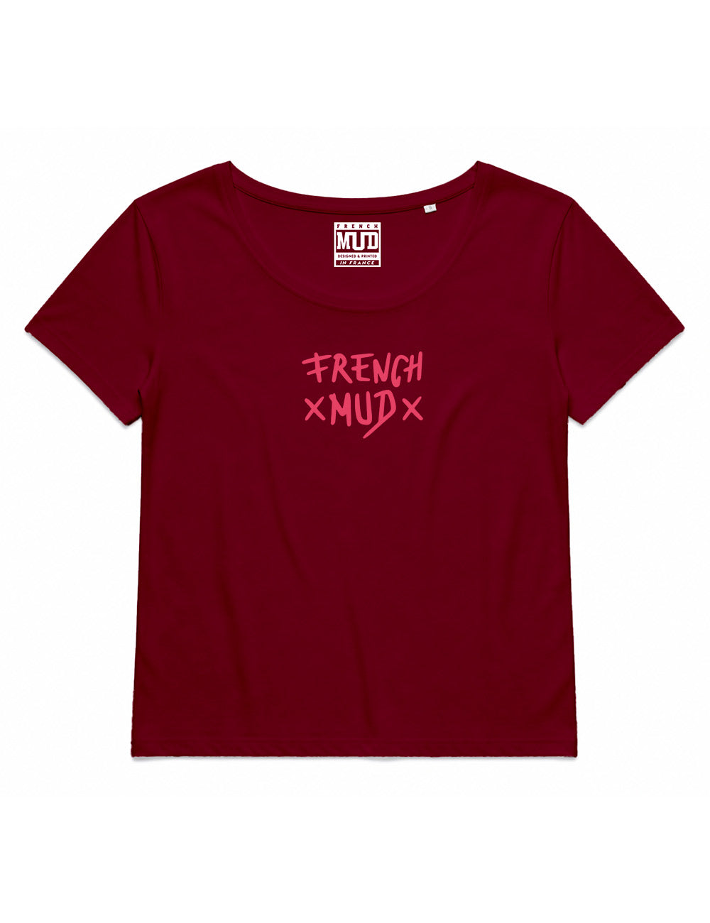 T-Shirt "X French-MUD X bordeaux" Femme