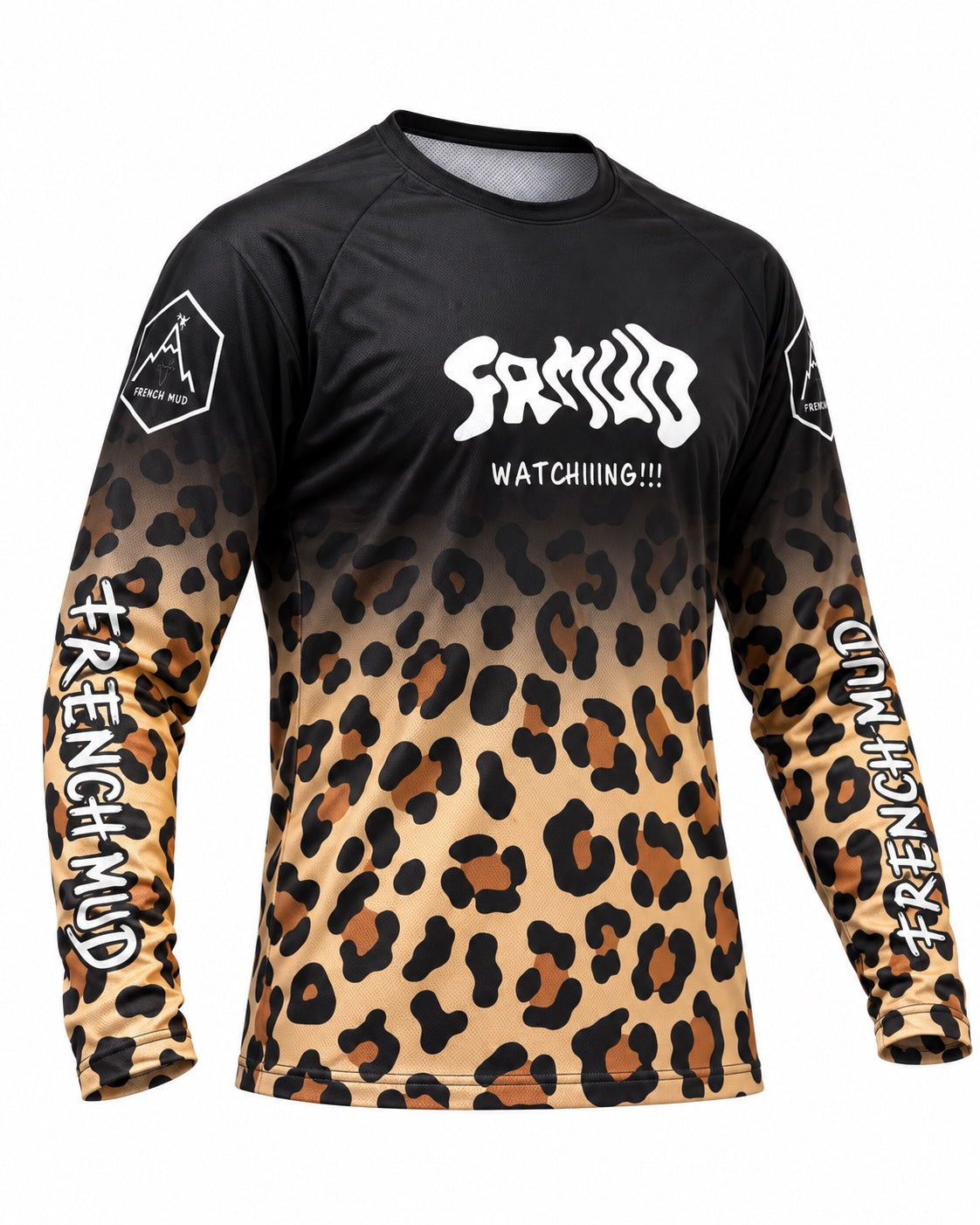 Maillot MX Léopard French-MUD - vue 3/4 face