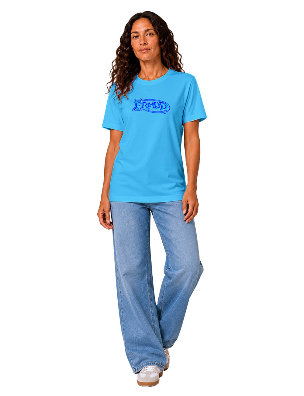 T-Shirt "GLOSSY" Aqua blue - unisexe