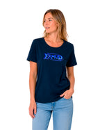 T-Shirt "Navy Glossy" Femme
