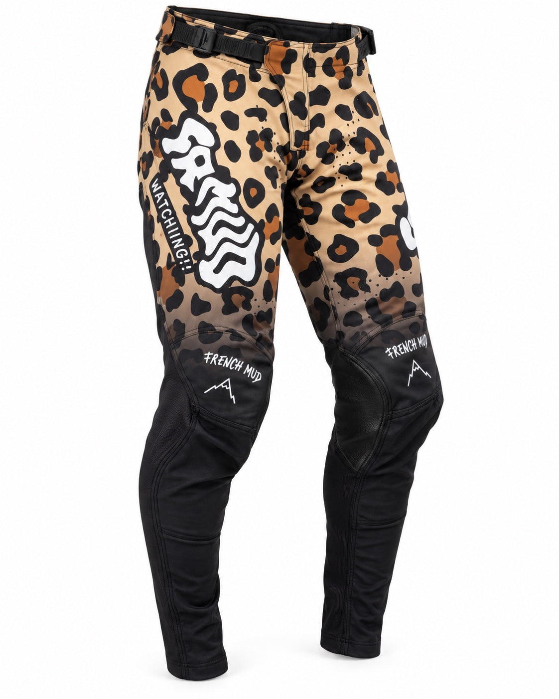 Pantalon MX MOOVE Léopard French-MUD - vue 3/4 face