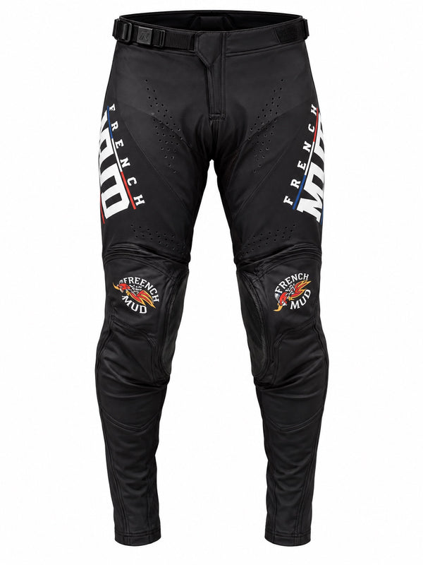 Pantalon MX MOOVE Noir French-MUD - vue de face