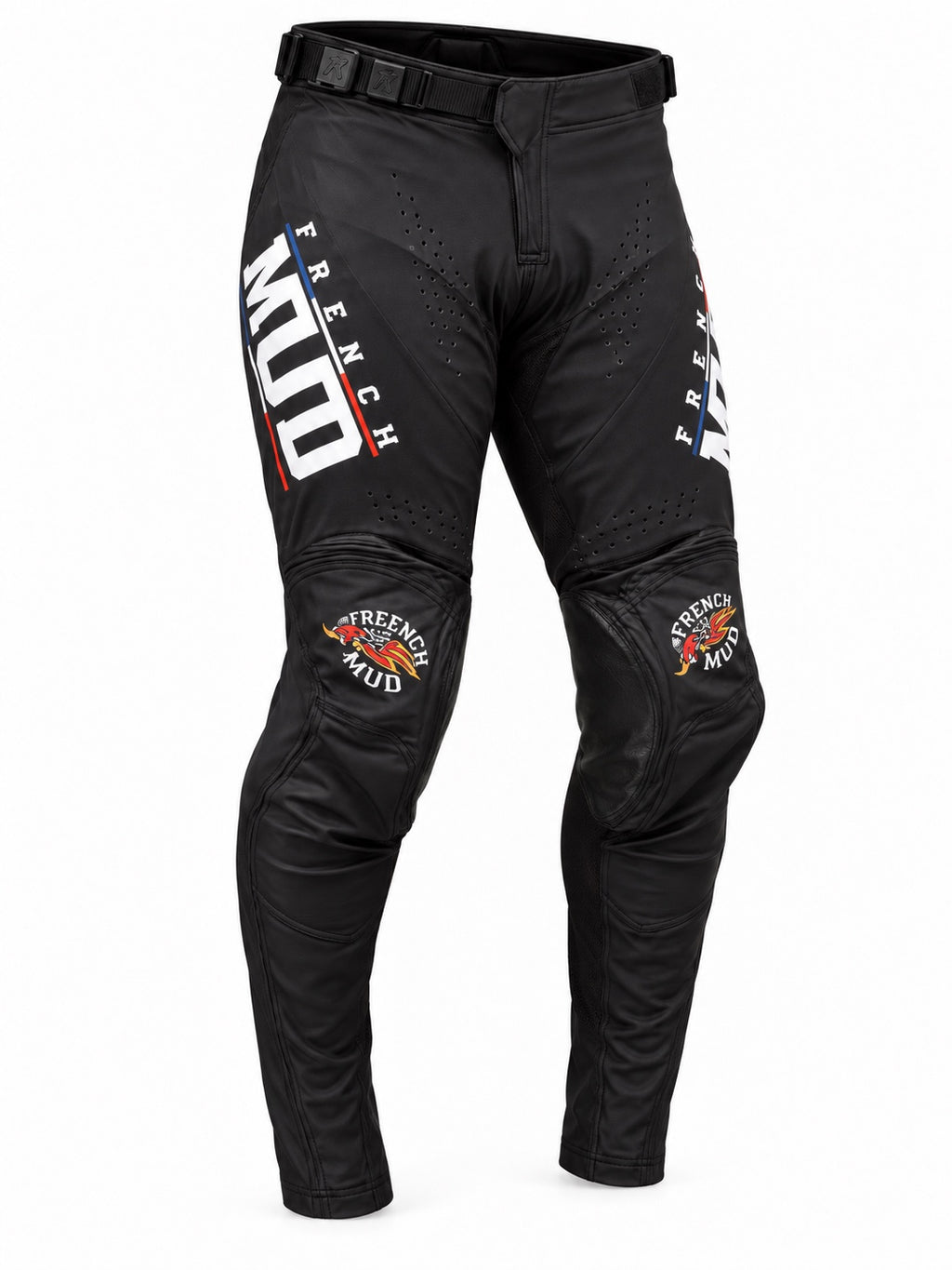 Pantalon MX MOOVE Noir French-MUD - vue 3/4 face