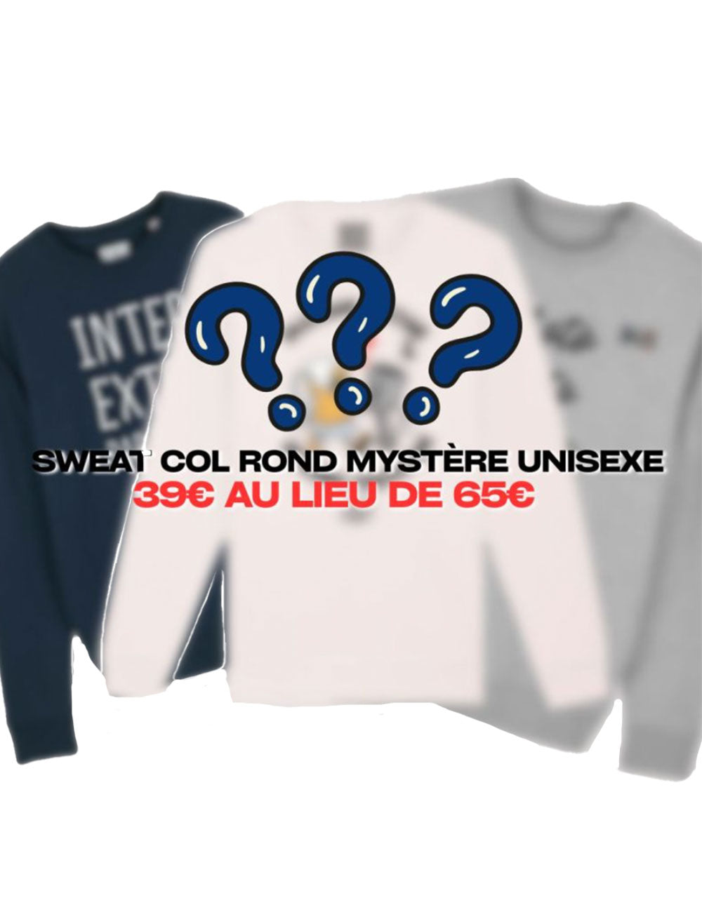 Sweat col rond mystère unisexe